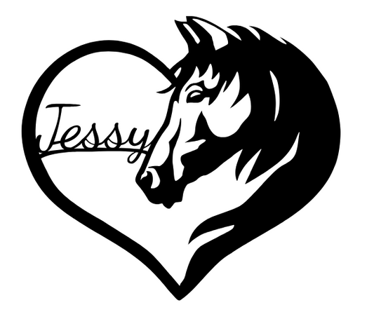 Horse Heart with Custom Name