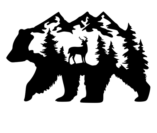 Grizzle Bear Mountain Cutout