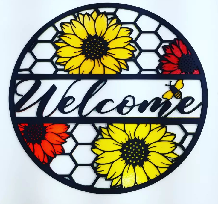 Sunflower Welcome Sign