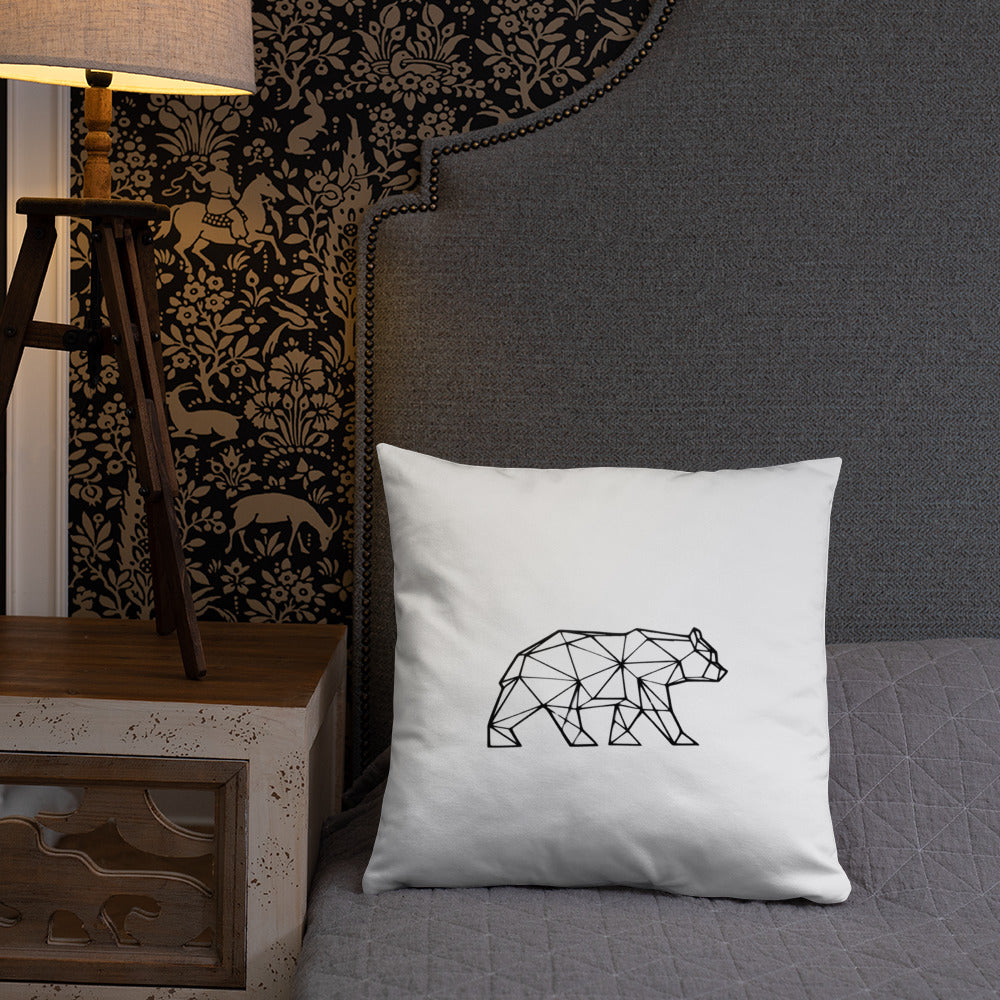 Wireframe Bear Pillow