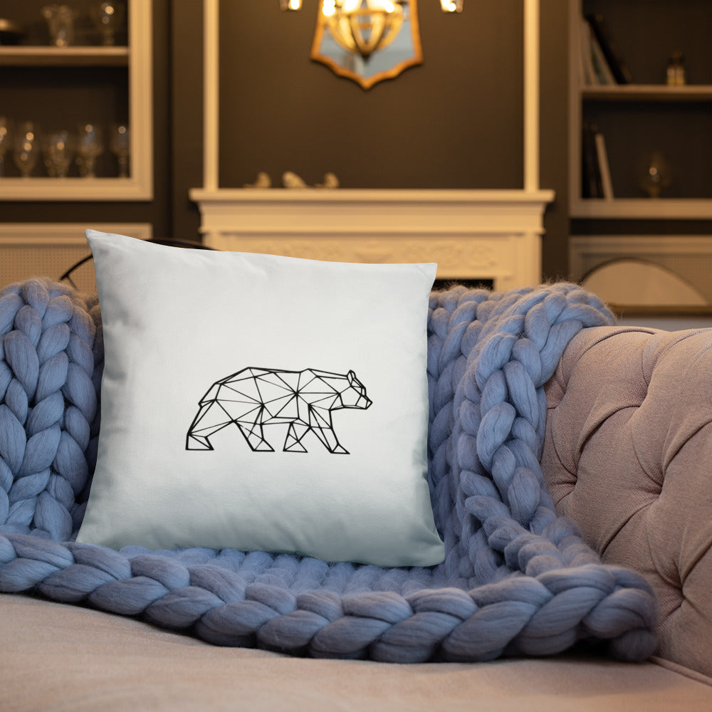 Wireframe Bear Pillow