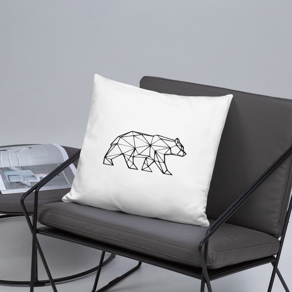 Wireframe Bear Pillow