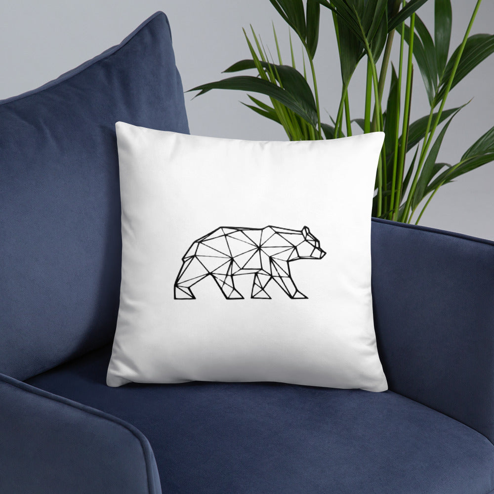 Wireframe Bear Pillow