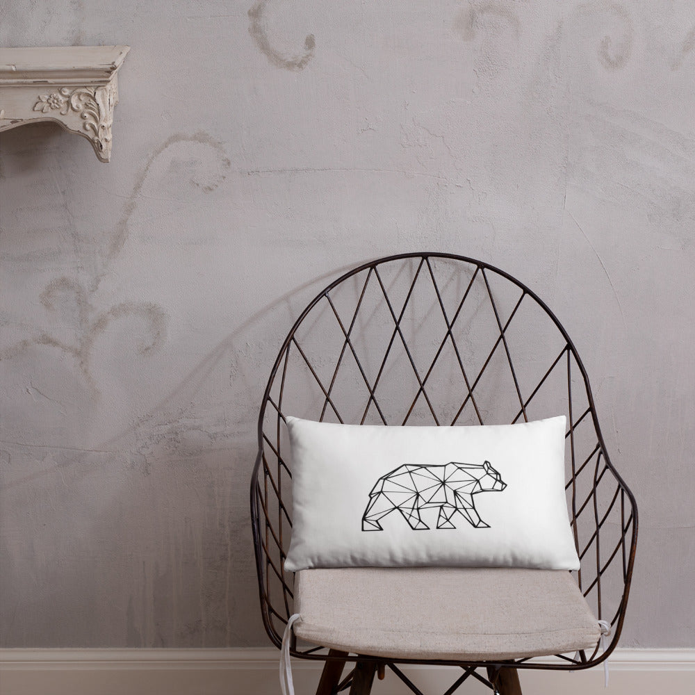 Wireframe Bear Pillow