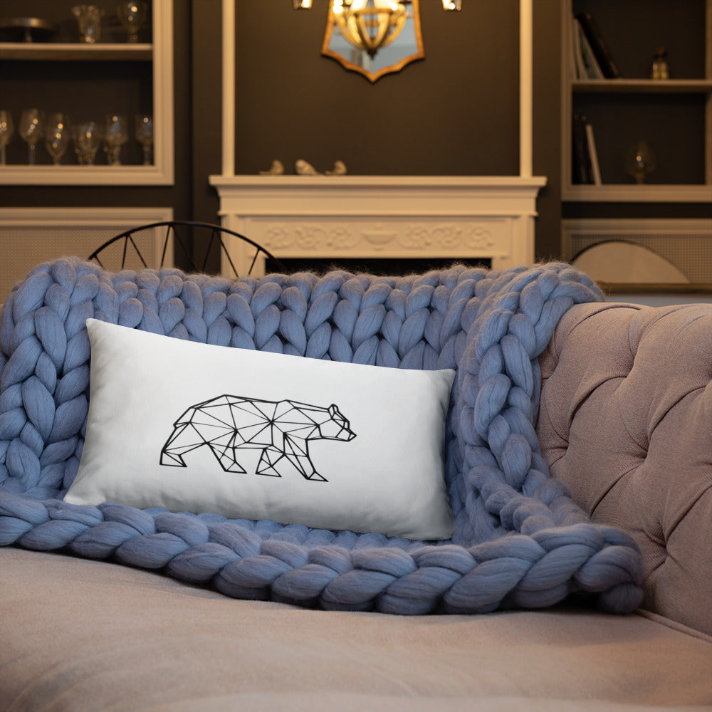 Wireframe Bear Pillow