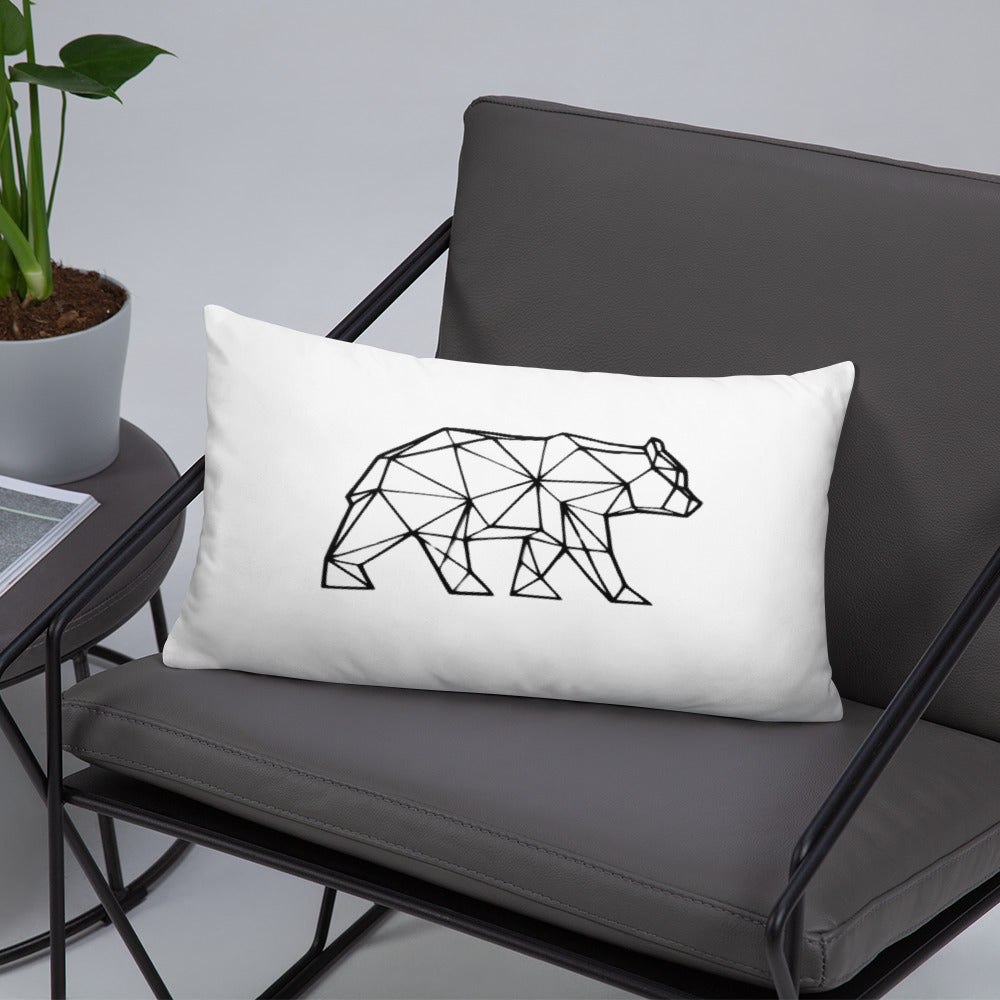 Wireframe Bear Pillow