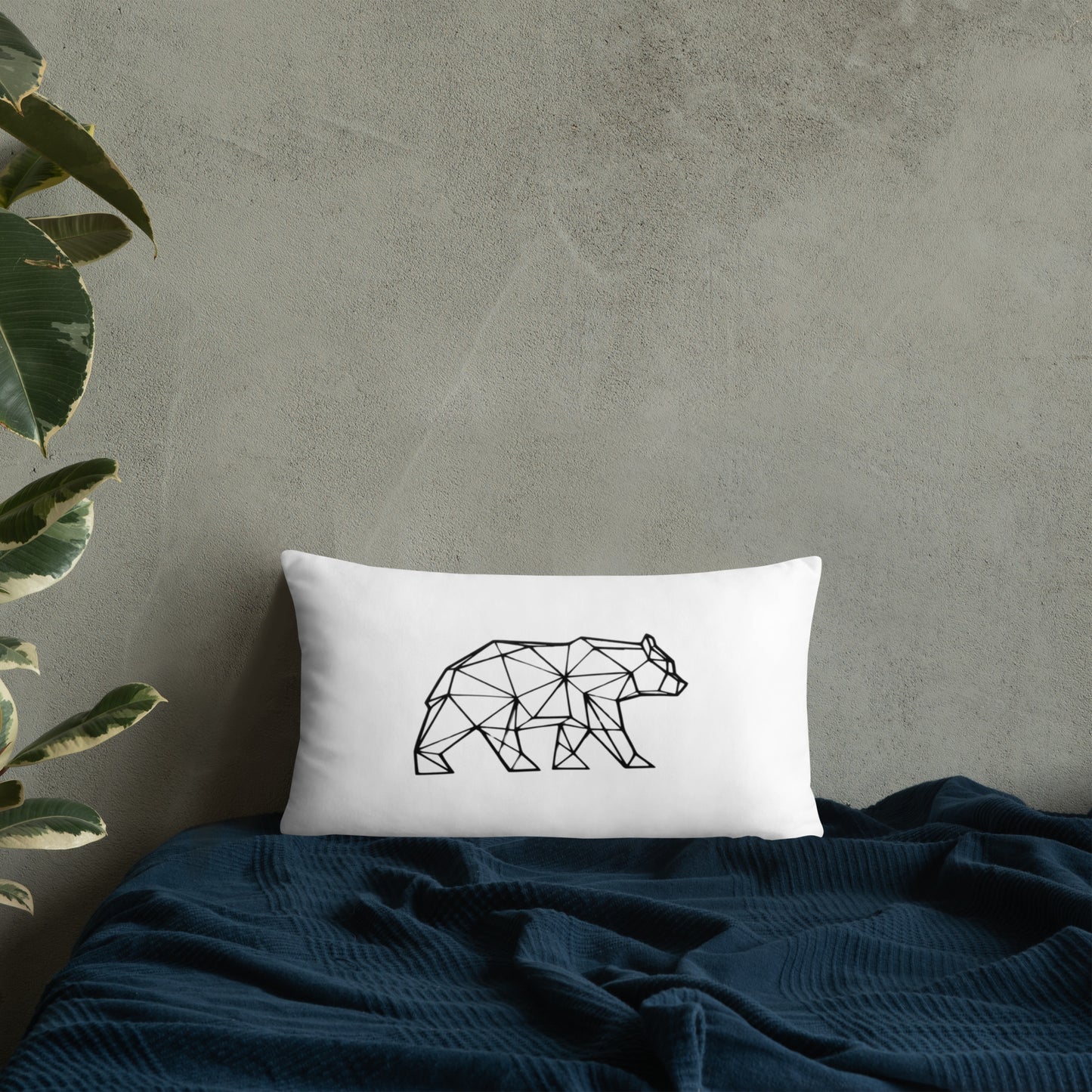 Wireframe Bear Pillow