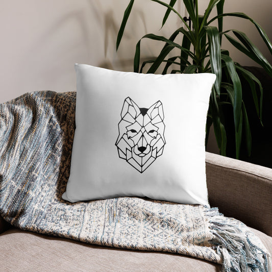 Wireframe Wolf  Pillow