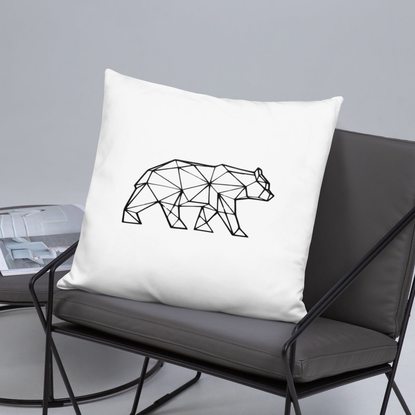 Wireframe Bear Pillow