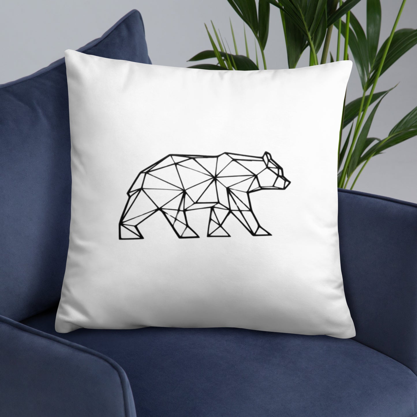 Wireframe Bear Pillow