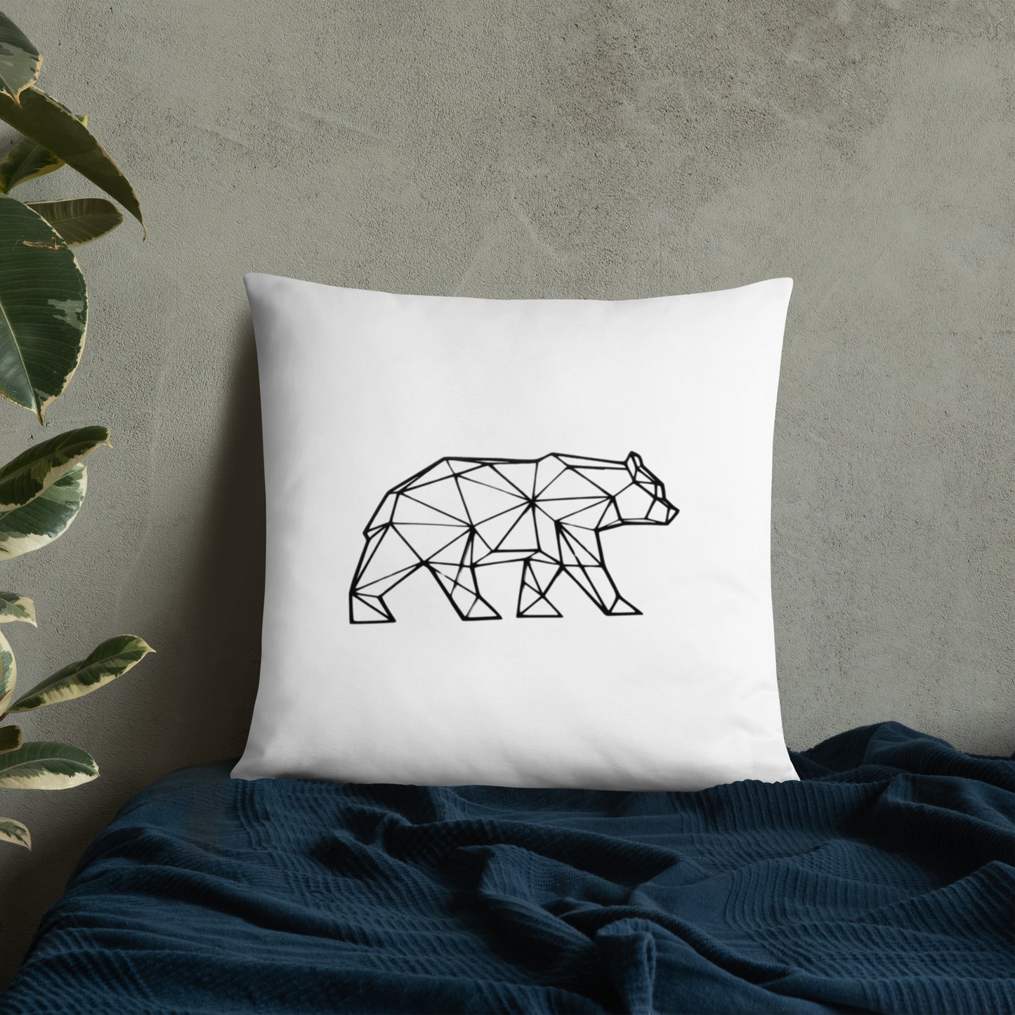 Wireframe Bear Pillow