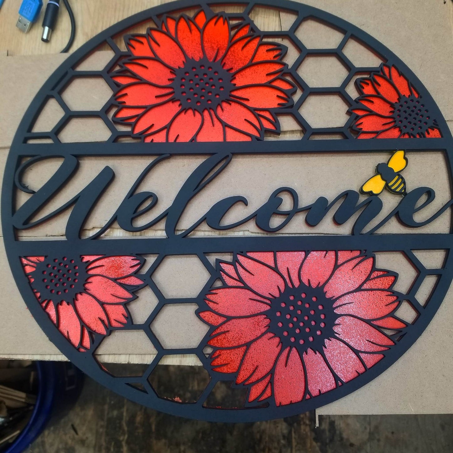 Sunflower Welcome Sign