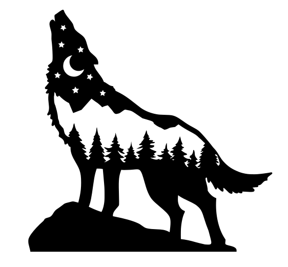 Mountain Wolf cutout